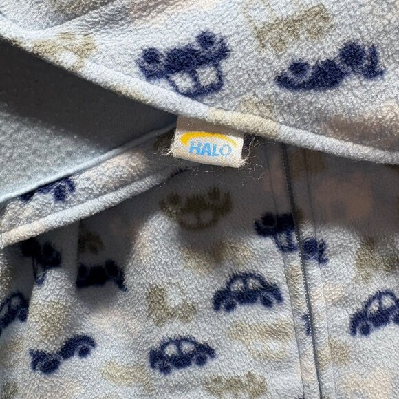 Halo Sleep Sack Swaddle Small Boys Fleece Blanket Blue Cars 3-6 Month - Picture 4 of 7